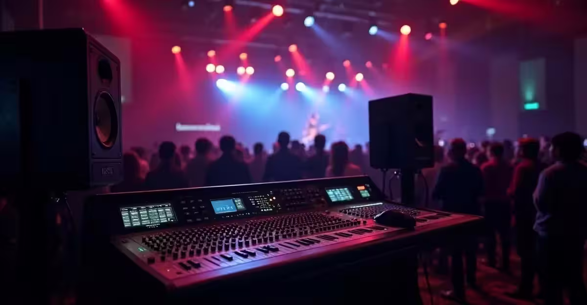 Equipo de sonido profesional en un evento en Ciudad de México