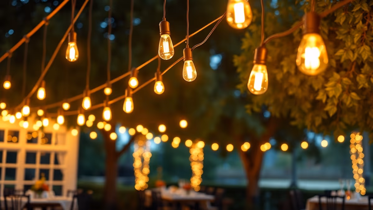 Fiesta en jardín: cuánta corriente necesitas