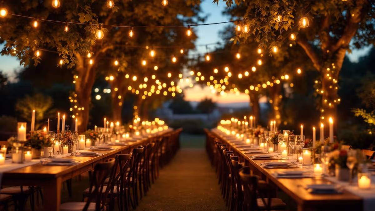 20 uplighters LED RGBW iluminando hacienda completa en boda CDMX