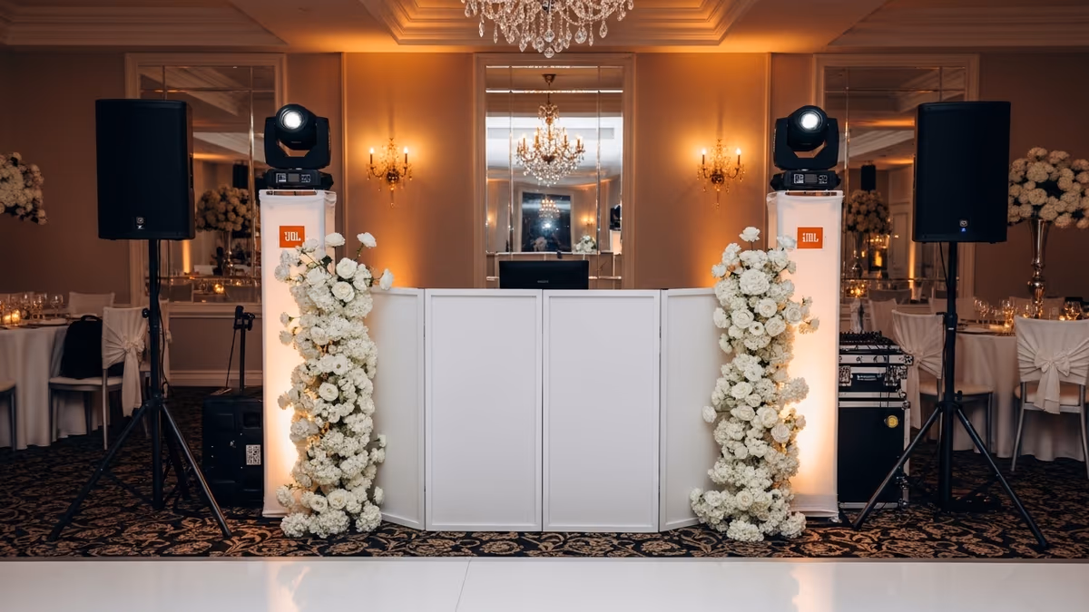 Line array profesional y producción completa en boda de alto nivel