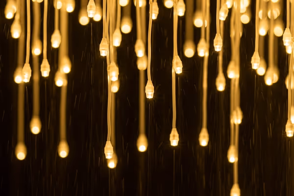 Efecto lluvia cascadas LED pista de baile