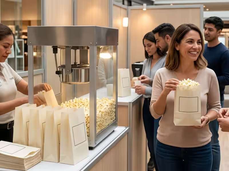 Bolsas de palomitas personalizadas con el logotipo de una marca